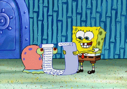 spongebob list